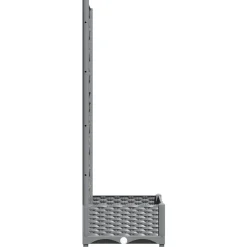 vidaXL Jardinera con enrejado PP 40x40x121,5 cm Gris claro Discount