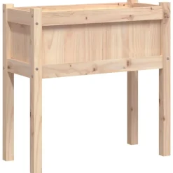 vidaXL Jardinera con patas madera maciza de pino 70x31x70 cm Pino natural