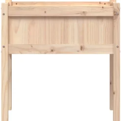 vidaXL Jardinera con patas madera maciza de pino 70x31x70 cm Pino natural
