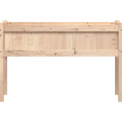 vidaXL Jardinera con patas madera maciza de pino 110x31x70 cm Pino natural Best