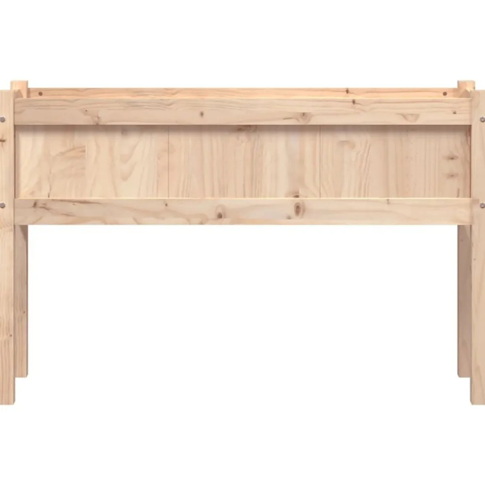 vidaXL Jardinera con patas madera maciza de pino 110x31x70 cm Pino natural Best
