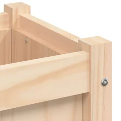 vidaXL Jardinera con patas madera maciza de pino 110x31x70 cm Pino natural Best