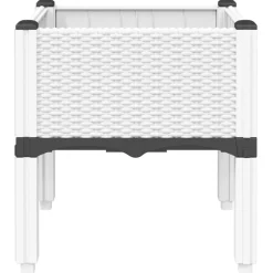 vidaXL Jardinera con patas PP 40x40x42 cm Blanco Sale
