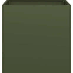 vidaXL Jardinera de acero laminado en frío 40x40x40 cm Verde oliva Discount