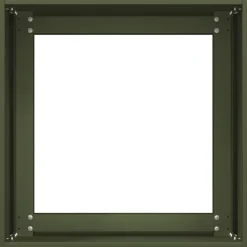 vidaXL Jardinera de acero laminado en frío 40x40x40 cm Verde oliva Discount