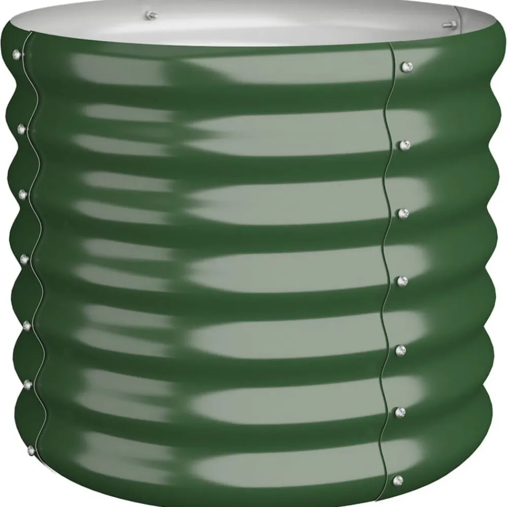 vidaXL Jardín-Jardinera de acero galvanizado 40x40x36 cm