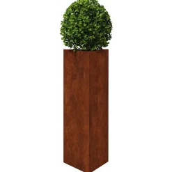vidaXL Jardinera de acero corten 30x26x75 cm Acero oxidado/Marr&oacute;n New