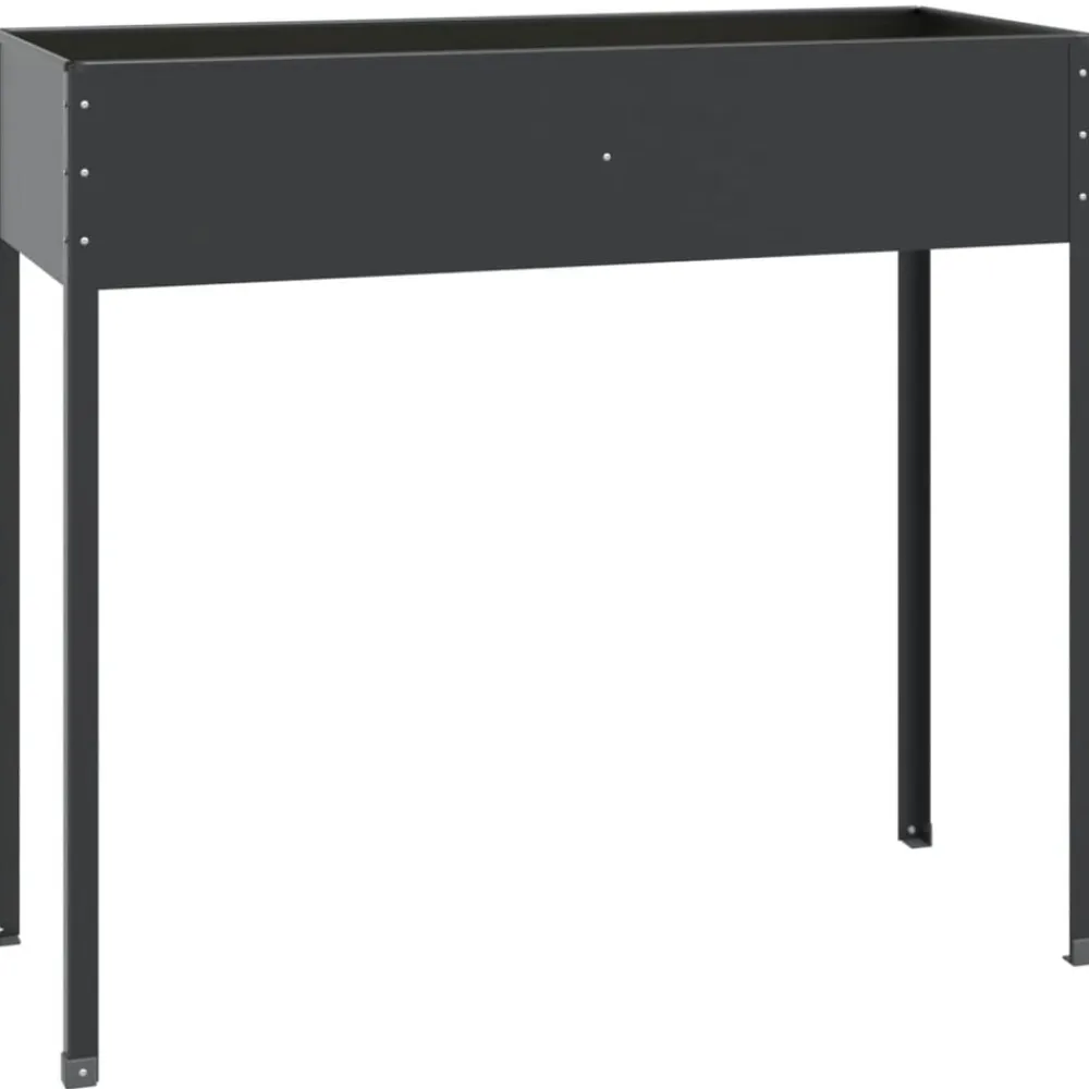 vidaXL Jardinera de acero galvanizado gris antracita 100,5x40,5x90 cm Sale