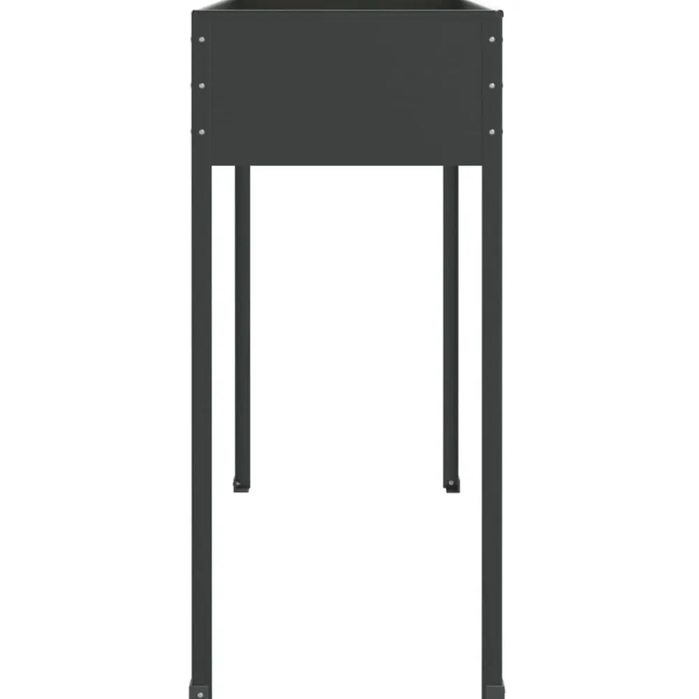 vidaXL Jardinera de acero galvanizado gris antracita 100,5x40,5x90 cm Sale