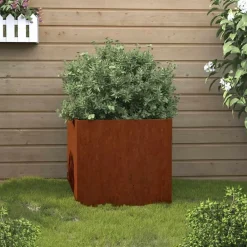 vidaXL Jardinera de acero corten 32x30x29 cm Acero oxidado/Marr&oacute;n Hot