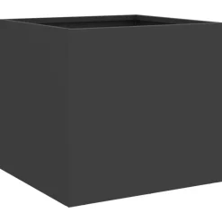 vidaXL Jardinera de acero negro 32x30x29 cm Acero/Negro Online