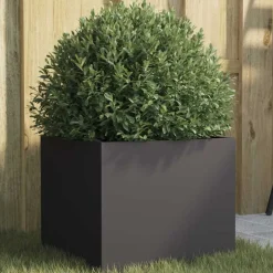 vidaXL Jardinera de acero negro 32x30x29 cm Acero/Negro Online