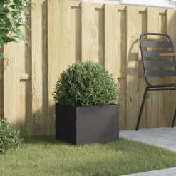 vidaXL Jardinera de acero negro 32x30x29 cm Acero/Negro Online