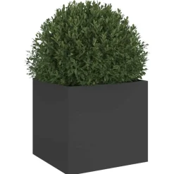 vidaXL Jardinera de acero negro 32x30x29 cm Acero/Negro Online