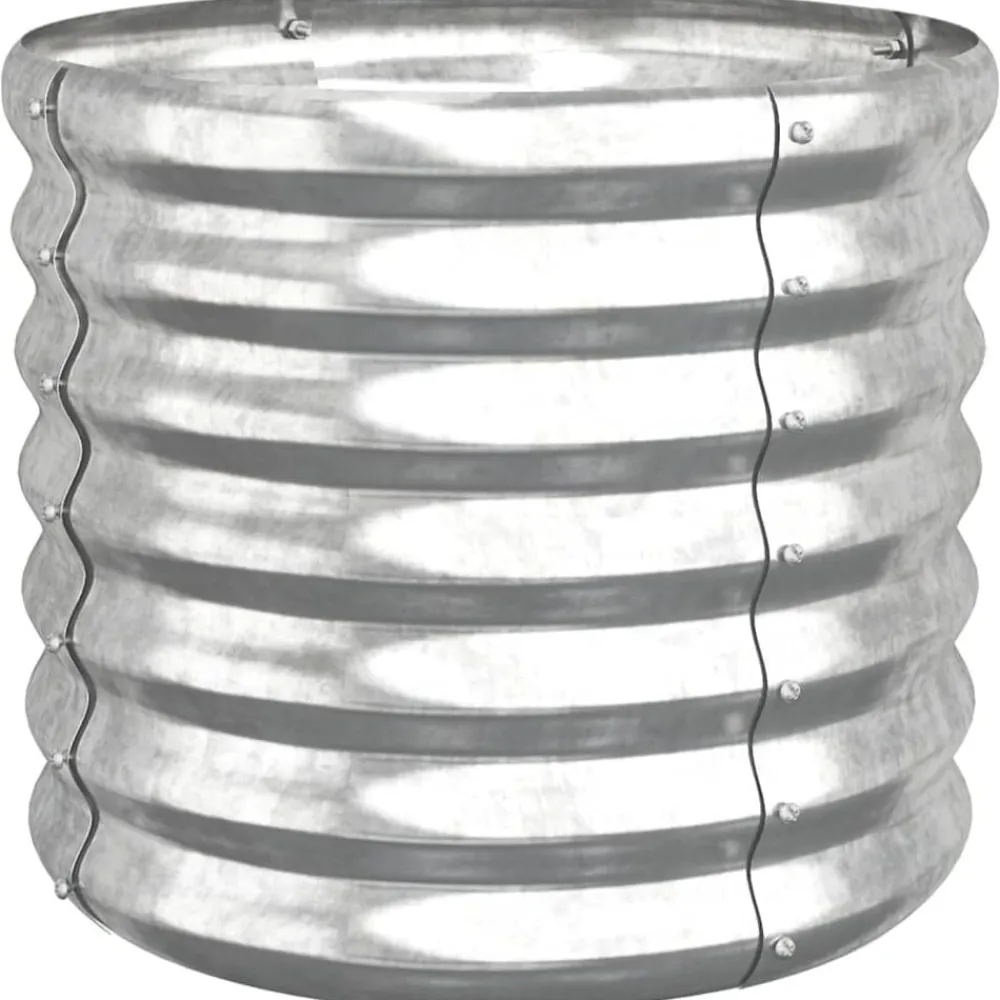 vidaXL Jardín-Jardinera de acero galvanizado 40x40x36 cm
