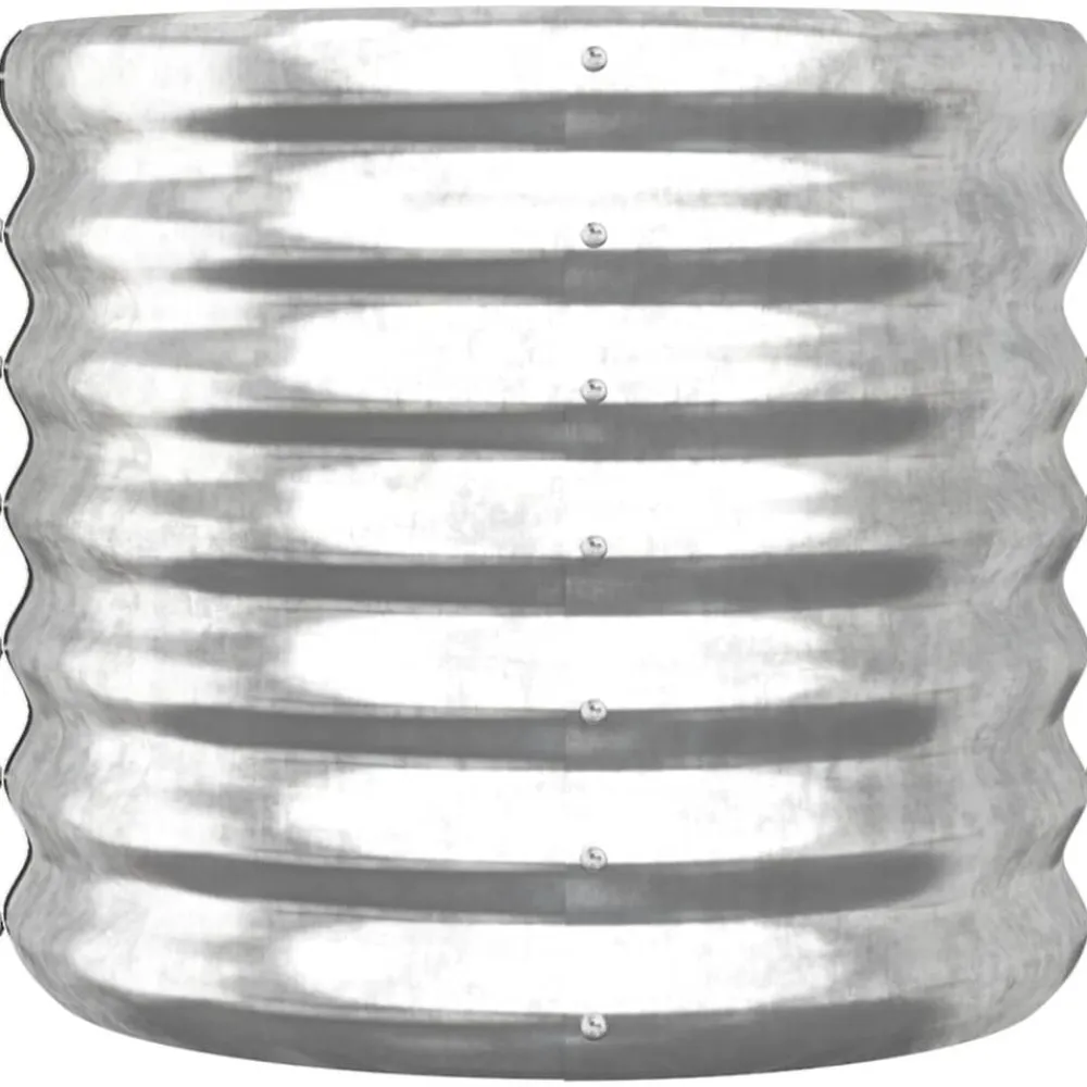vidaXL Jardín-Jardinera de acero galvanizado 40x40x36 cm
