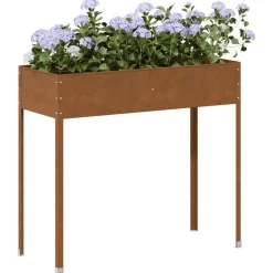 vidaXL Jardinera de acero oxidado 100,5x40,5x90 cm Online