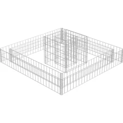 vidaXL Jardinera de gaviones de acero 120x120x20 cm Discount
