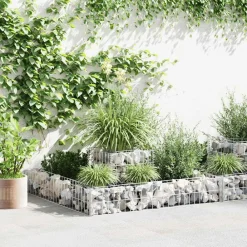 vidaXL Jardinera de gaviones de acero 120x120x20 cm Discount