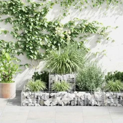vidaXL Jardinera de gaviones de acero 120x120x20 cm Discount