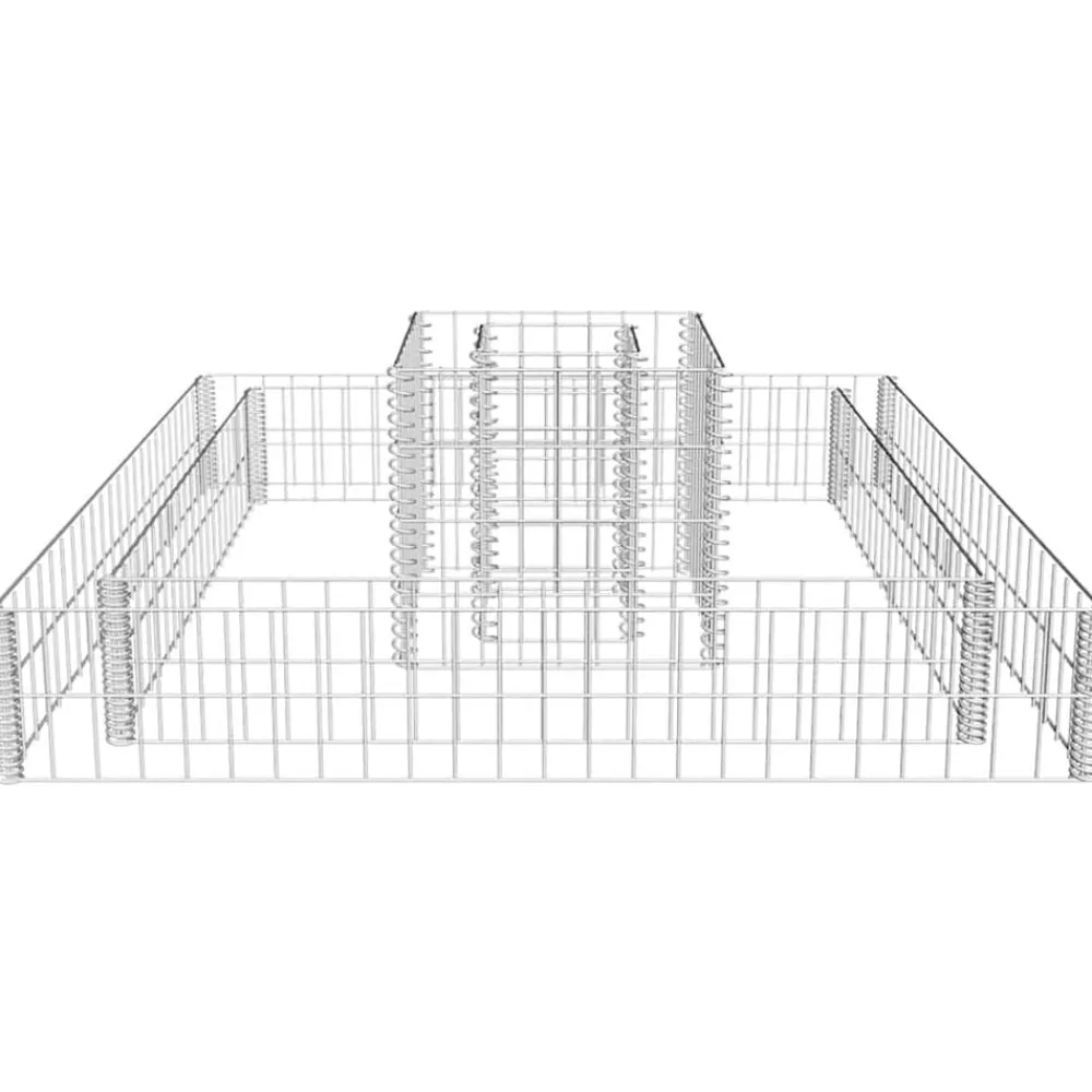 vidaXL Jardinera de gaviones de acero 120x120x20 cm Discount