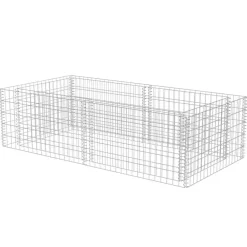vidaXL Vallas De Jardín-Jardinera de gaviones de acero 180x90x50 cm