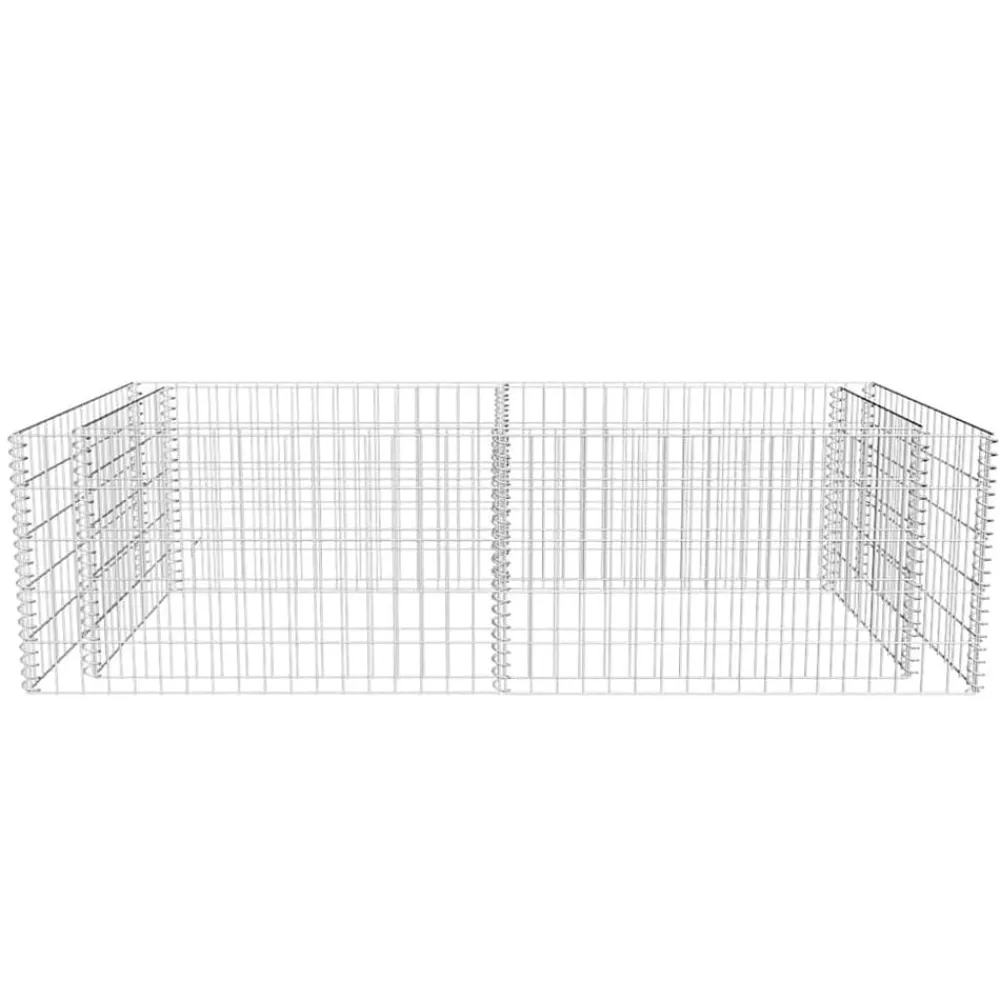 vidaXL Vallas De Jardín-Jardinera de gaviones de acero 180x90x50 cm