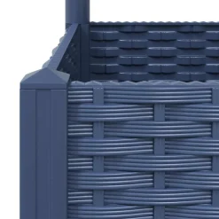 vidaXL Jardinera de jardín con enrejado azul grisáceo 40x40x121,5 cm PP Gris azulado Online
