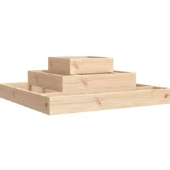 vidaXL Jardinera de madera maciza de pino 80x80x27 cm Pino natural