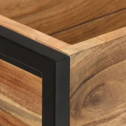 vidaXL Jardinera de madera maciza de acacia 90x20x68 cm Online