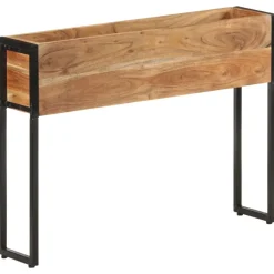 vidaXL Jardinera de madera maciza de acacia 90x20x68 cm Online