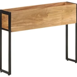 vidaXL Jardinera de madera maciza de acacia 90x20x68 cm Online