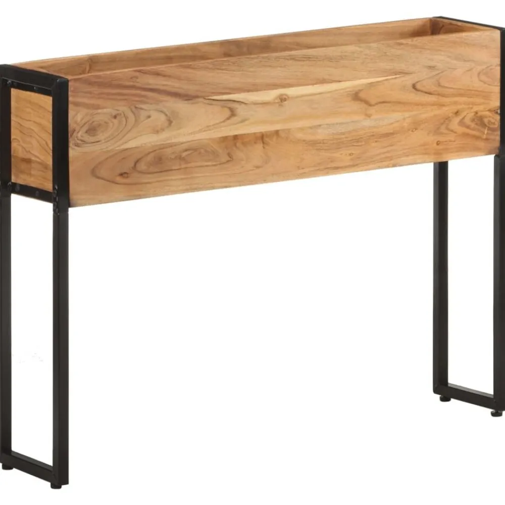 vidaXL Jardinera de madera maciza de acacia 90x20x68 cm Online