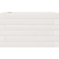 vidaXL Jardinera de madera maciza de pino blanca 40x40x23 cm Blanco Outlet