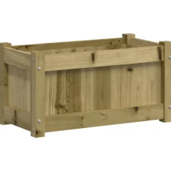 vidaXL Jardín-Jardinera de madera de pino impregnada 60x31x31 cm