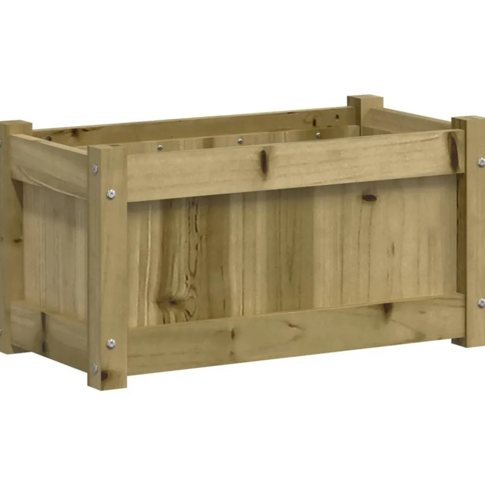 vidaXL Jardín-Jardinera de madera de pino impregnada 60x31x31 cm