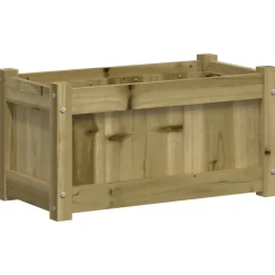 vidaXL Jardín-Jardinera de madera de pino impregnada 60x31x31 cm