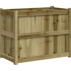 vidaXL Jardín-Jardinera de madera de pino impregnada 90x50x70 cm
