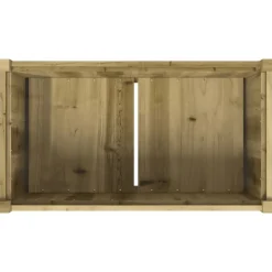 vidaXL Jardín-Jardinera de madera de pino impregnada 90x50x70 cm