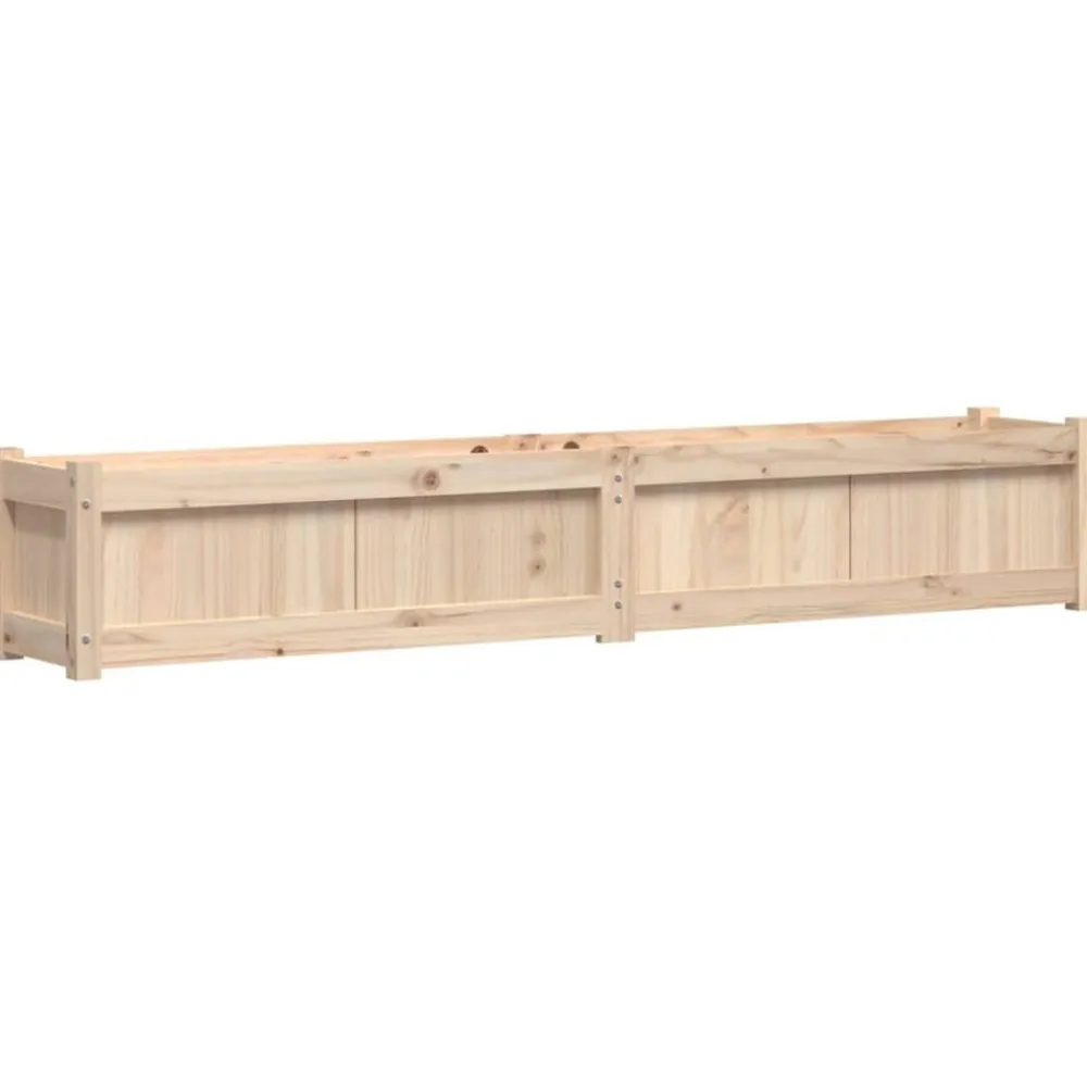vidaXL Jardinera de madera maciza de pino 180x31x31 cm Pino natural Outlet
