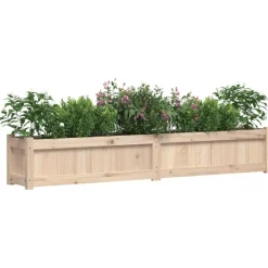 vidaXL Jardinera de madera maciza de pino 180x31x31 cm Pino natural Outlet