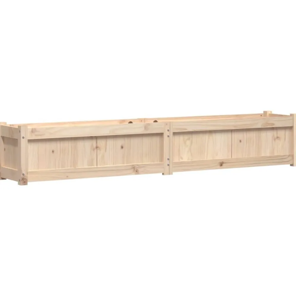 vidaXL Jardinera de madera maciza de pino 180x31x31 cm Pino natural Outlet