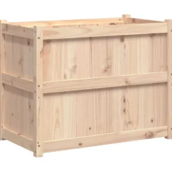 vidaXL Jardinera de madera maciza de pino 90x50x70 cm Pino natural Online
