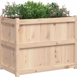 vidaXL Jardinera de madera maciza de pino 90x50x70 cm Pino natural Online