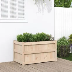 vidaXL Jardinera de madera maciza de pino 90x50x50 cm Pino natural Discount