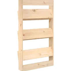 vidaXL Jardinera de pared 3 niveles madera maciza pino 60x18,5x110 cm Pino natural Outlet
