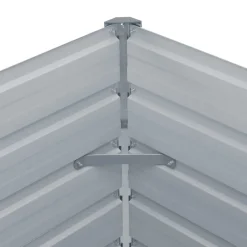 vidaXL Jardinera elevada 129x129x45 cm acero galvanizado Gris
