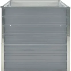 vidaXL Jardinera elevada 160x80x77 cm acero galvanizado gris