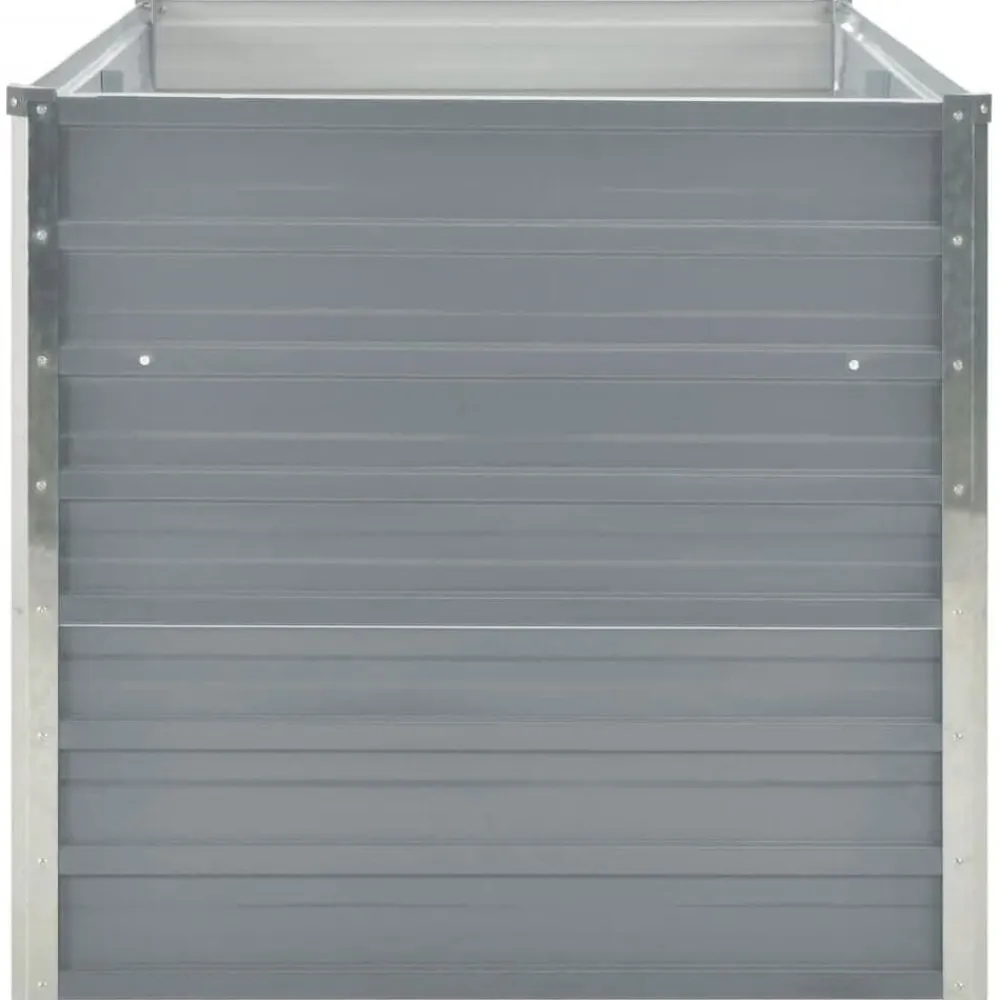 vidaXL Jardinera elevada 160x80x77 cm acero galvanizado gris