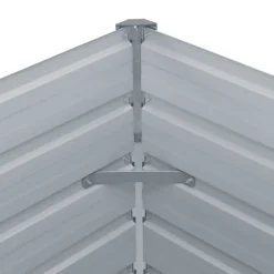 vidaXL Jardinera elevada 160x80x77 cm acero galvanizado gris